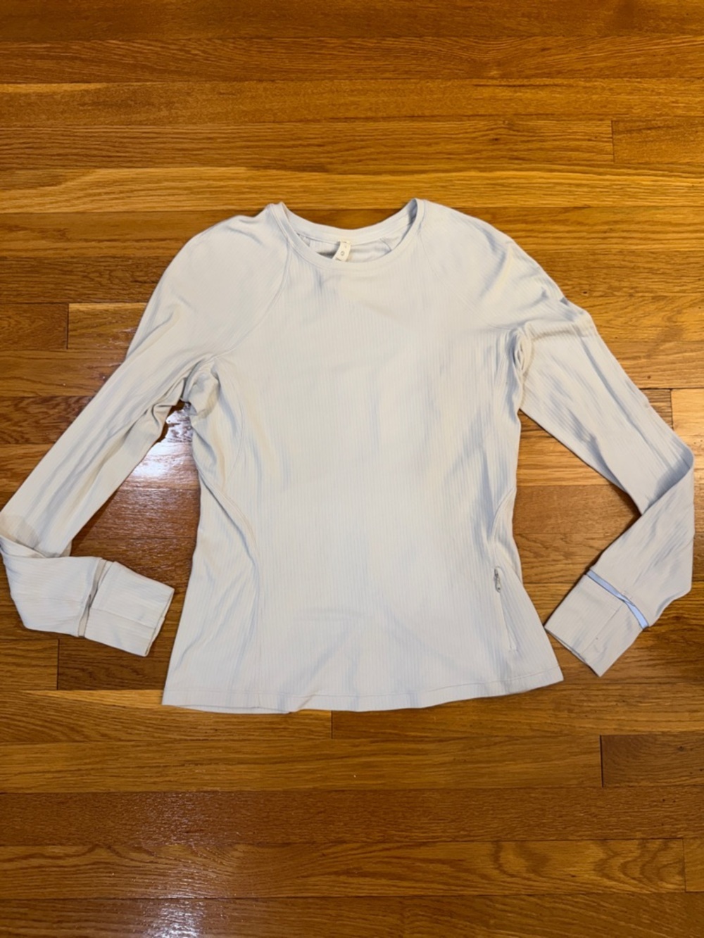 Lululemon Its Rulu Run Ribbed Long Sleeve Shirt Vapor - Size 10